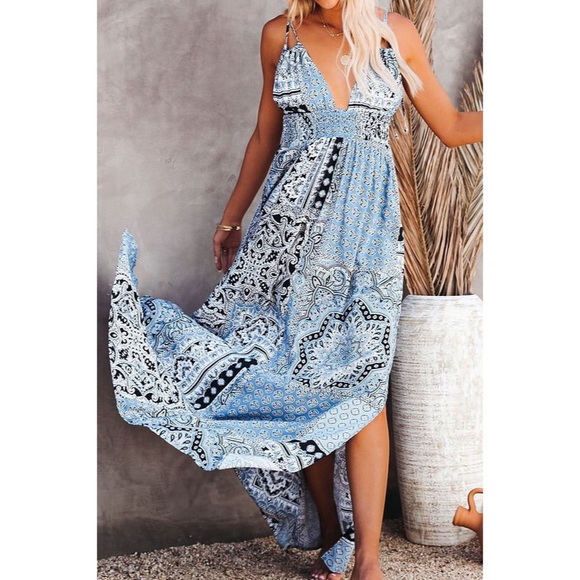I'd Rather Be in Santorini Maxi Dress - Picture 6 of 6
